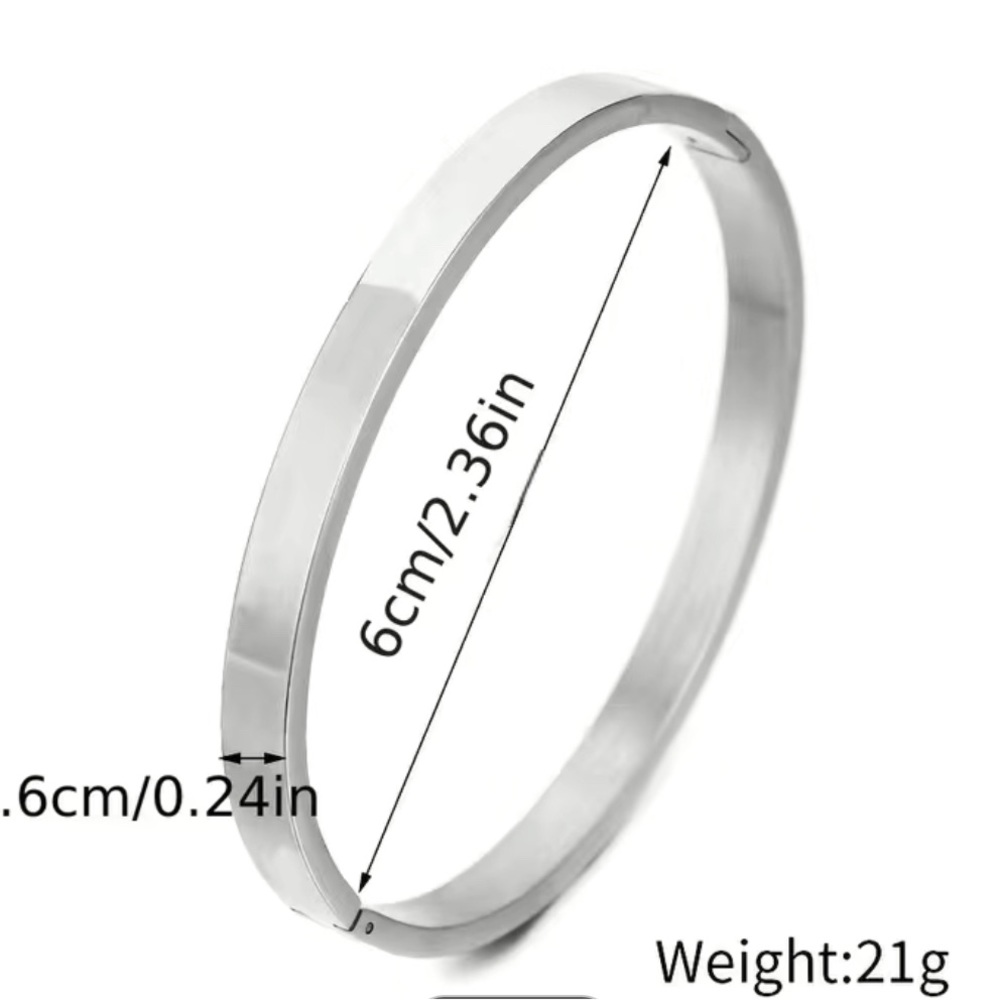 SILVER 18k BRACELET STAINLESS STEEL ANTI- FADING BRACELET